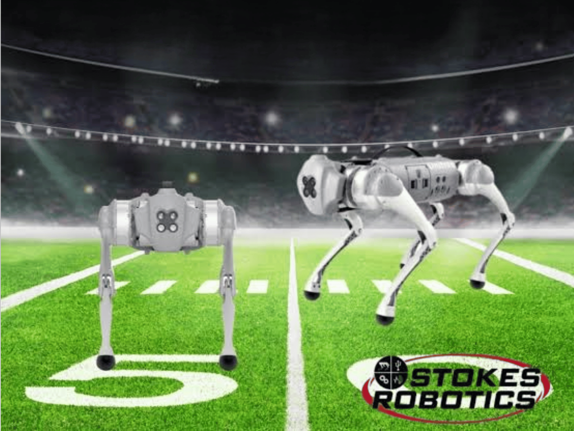 Stokes Robotics robots at the Super Bowl tailgate party