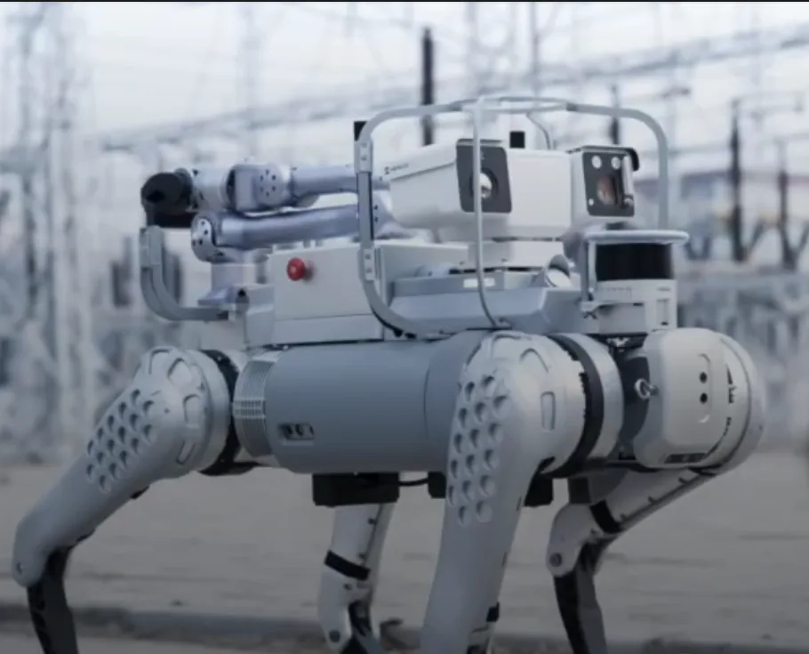 quadruped robot with arm substation inspection
